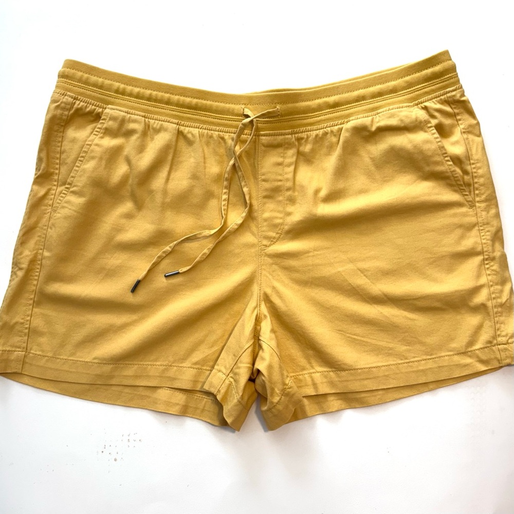 Orvis Yellow Gold Drawstring Pull On Cotton Comfy Cozy Shorts Women’s Size XXL